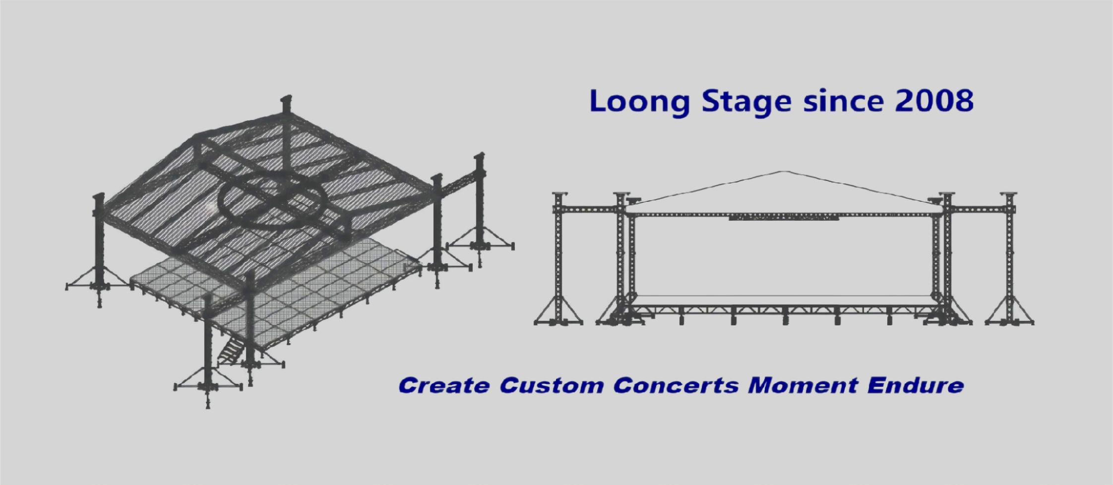 escenario del techo del concierto