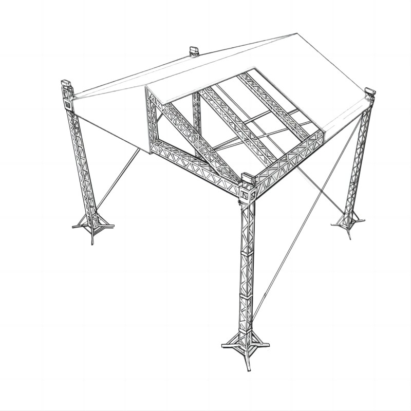 Aluminum Lifting Tower Concert Trussing Roof 12x12x7m