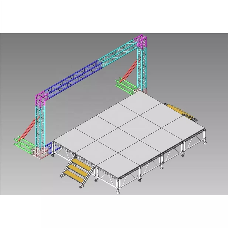 Aluminum Frame Stage Goal Post Truss for Outdoor Concert