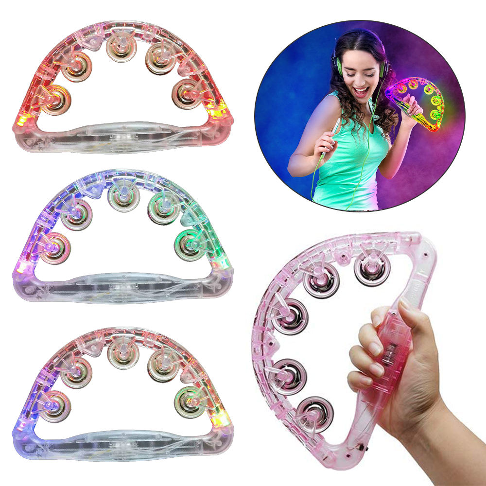 Light Up Tambourine Musical Flashing Tambourine