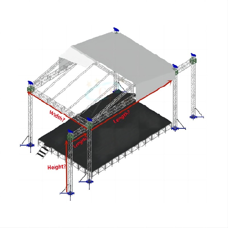 Aluminum lighting roof truss